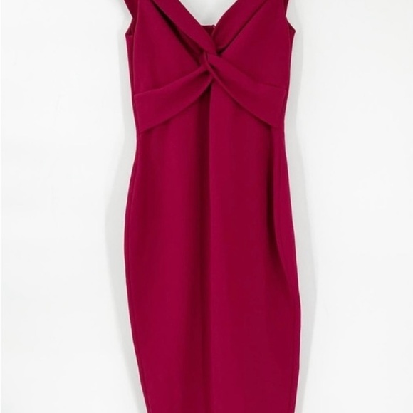 Nookie Dolly Twist Front Off-Shoulder Red Dress - Picture 2 of 4